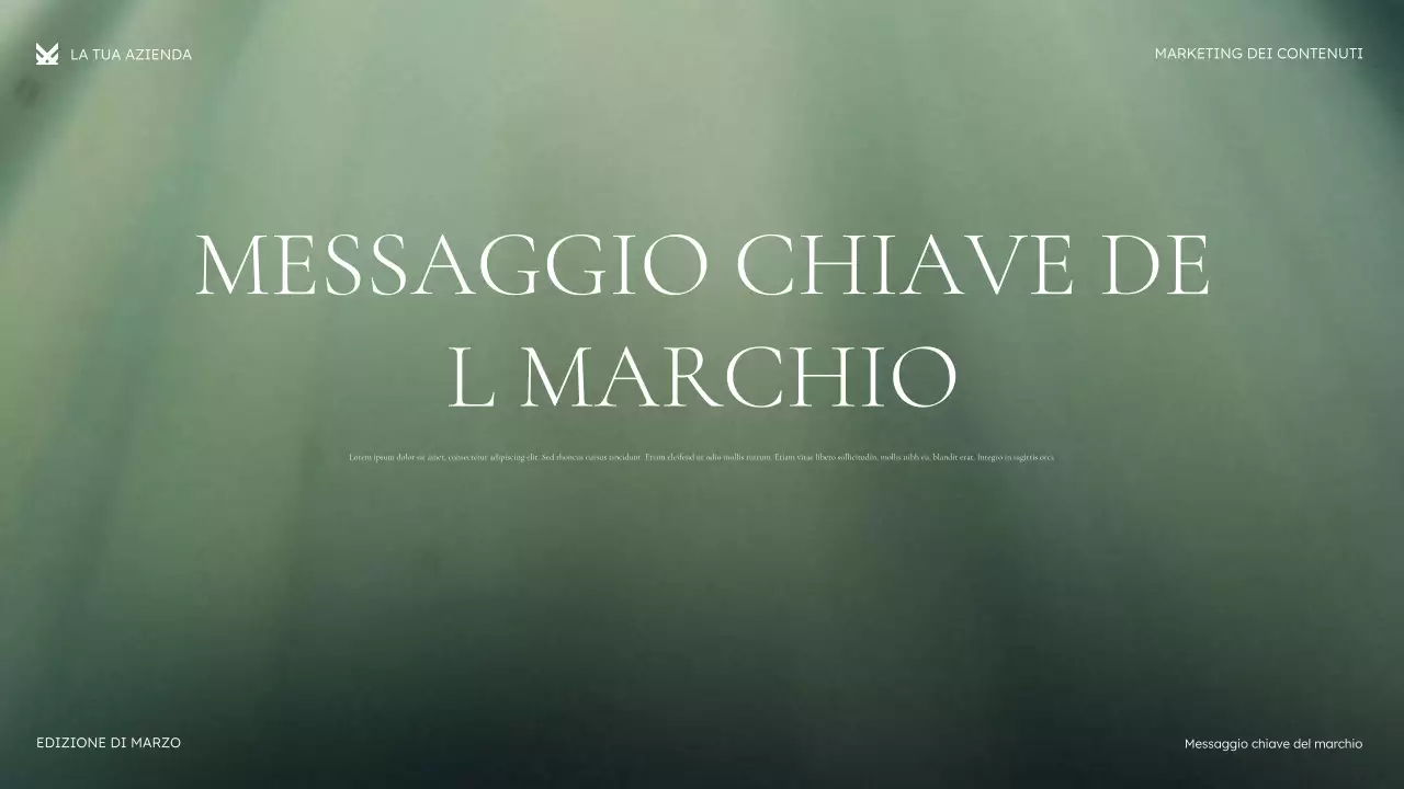 presentazione marketing moderno verde