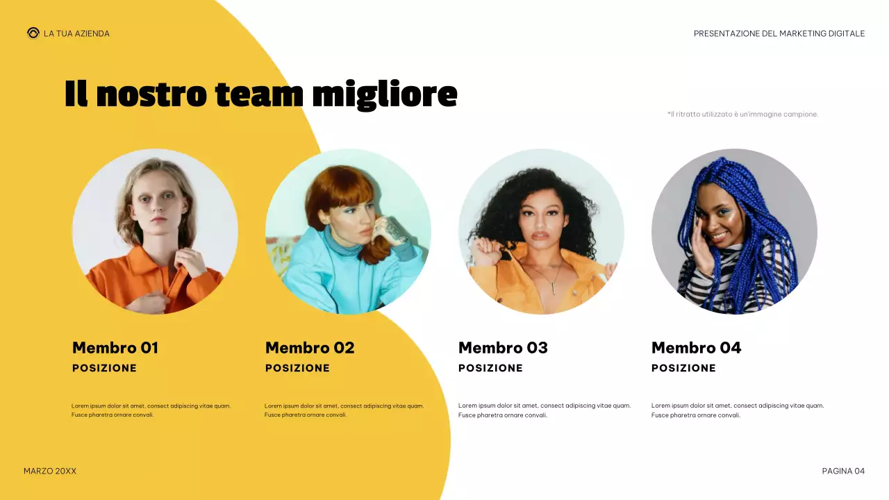 presentazione di marketing digitale moderno viola