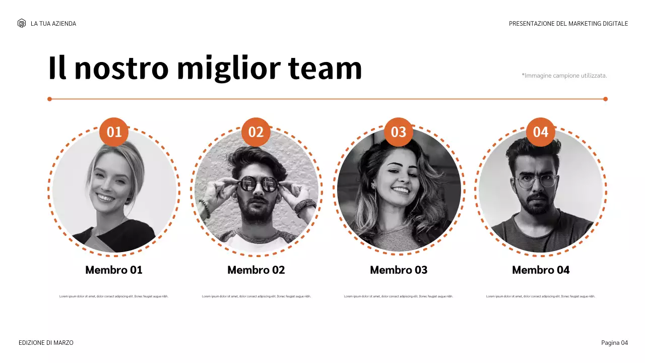 presentazione marketing moderno arancione