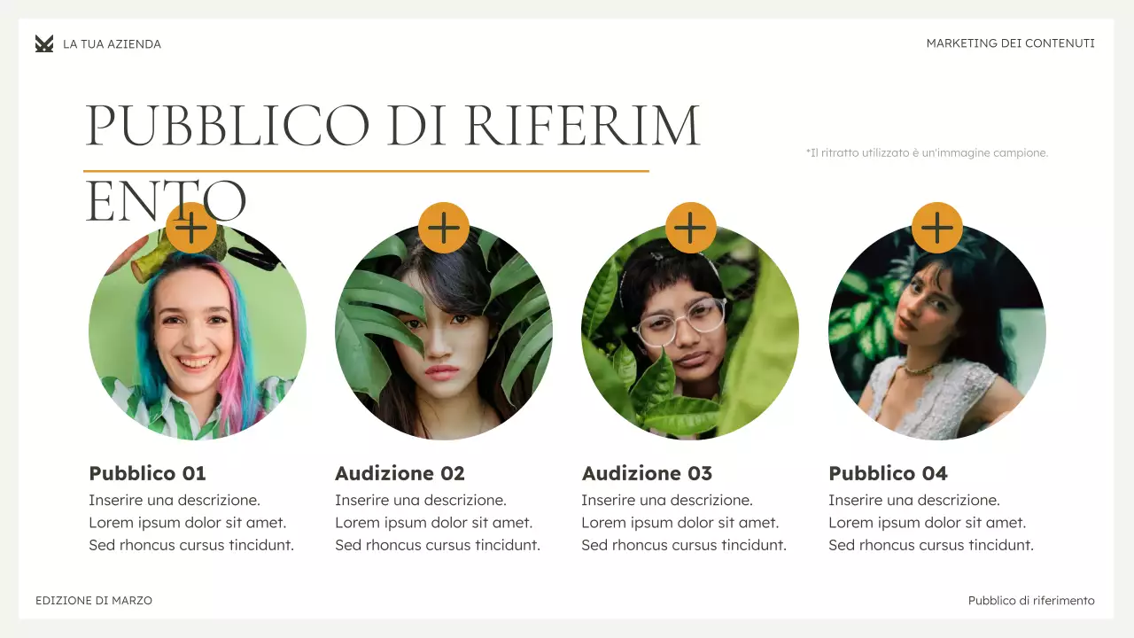 presentazione marketing moderno verde