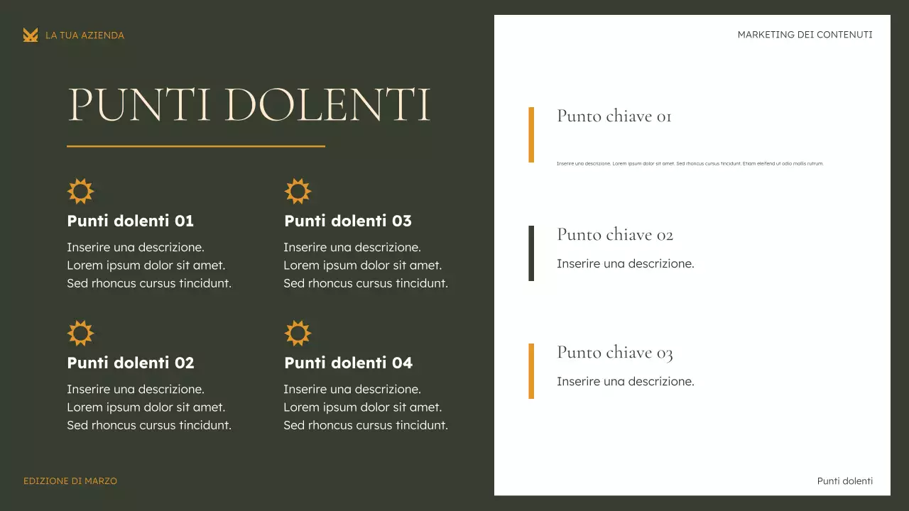 presentazione marketing moderno verde