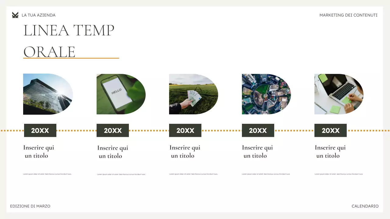 presentazione marketing moderno verde