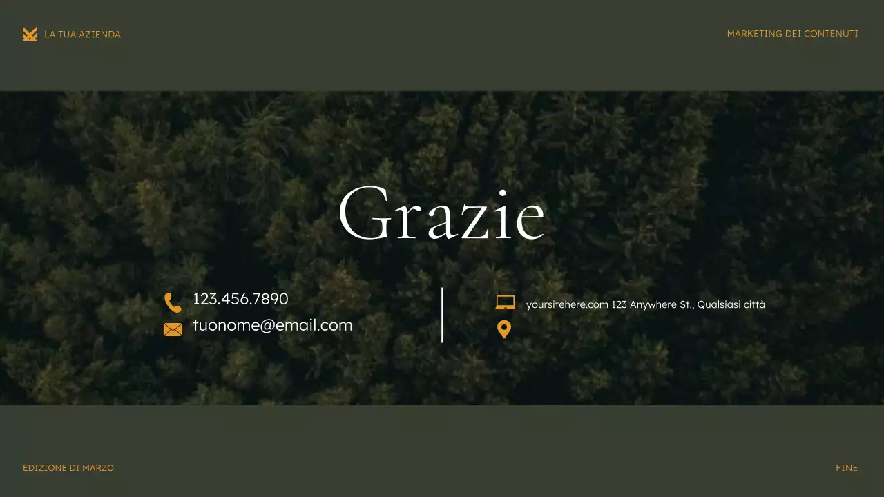 presentazione marketing moderno verde