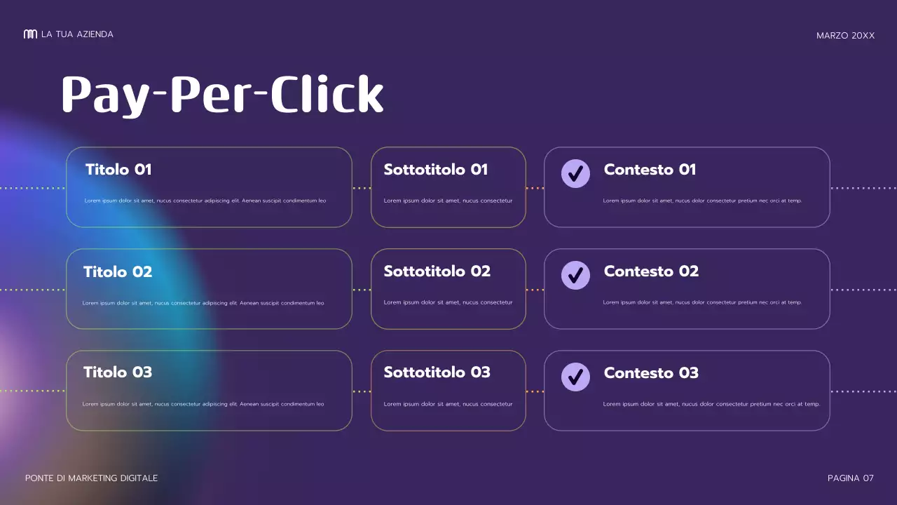 presentazione di marketing moderno viola