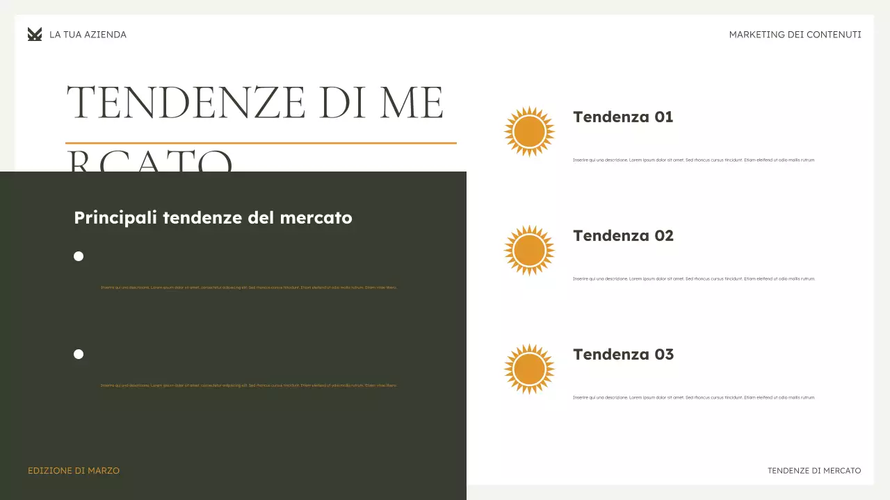 presentazione marketing moderno verde