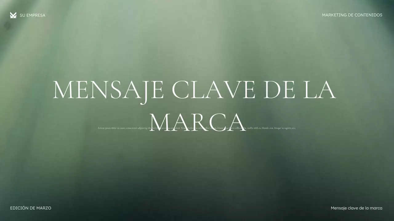 Presentación de marketing moderno y ecológico