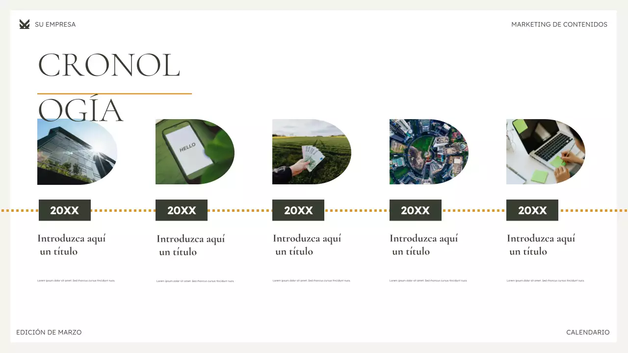 Presentación de marketing moderno y ecológico