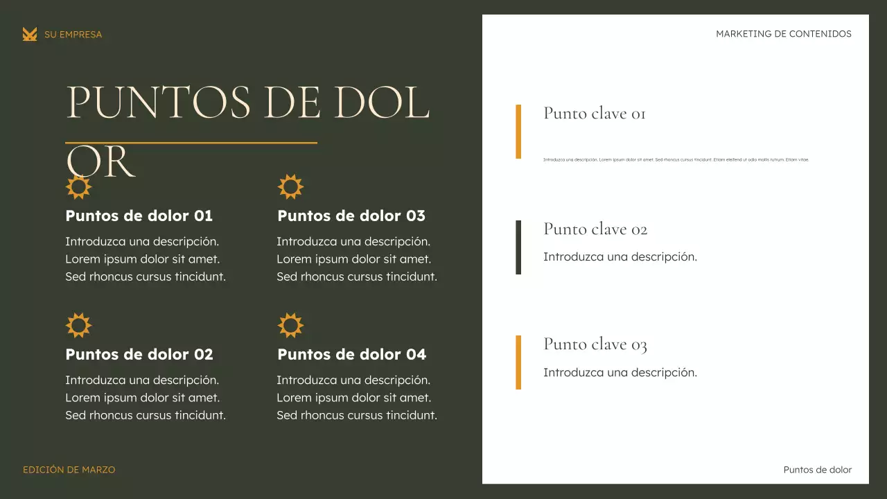 Presentación de marketing moderno y ecológico