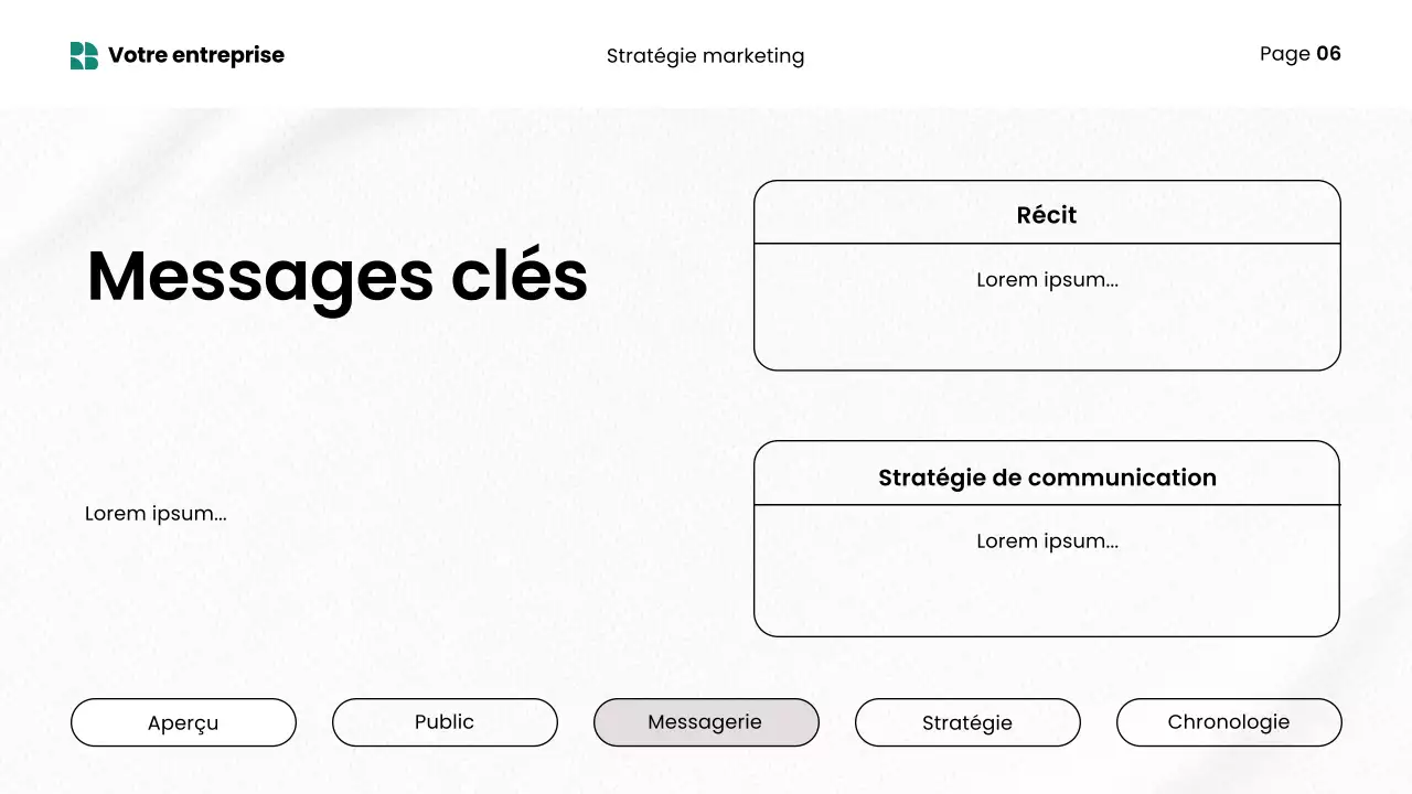 présentation marketing verte et moderne