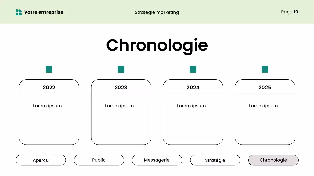 présentation marketing verte et moderne