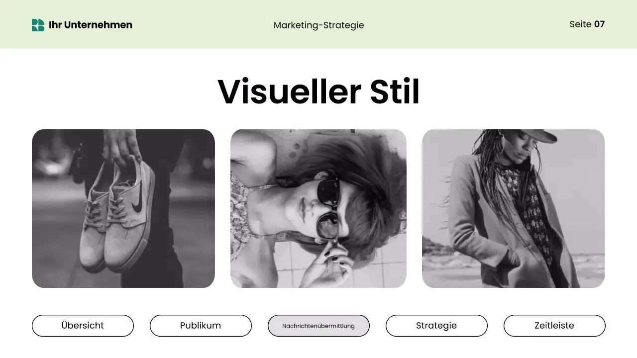 grüne moderne Marketingpräsentation