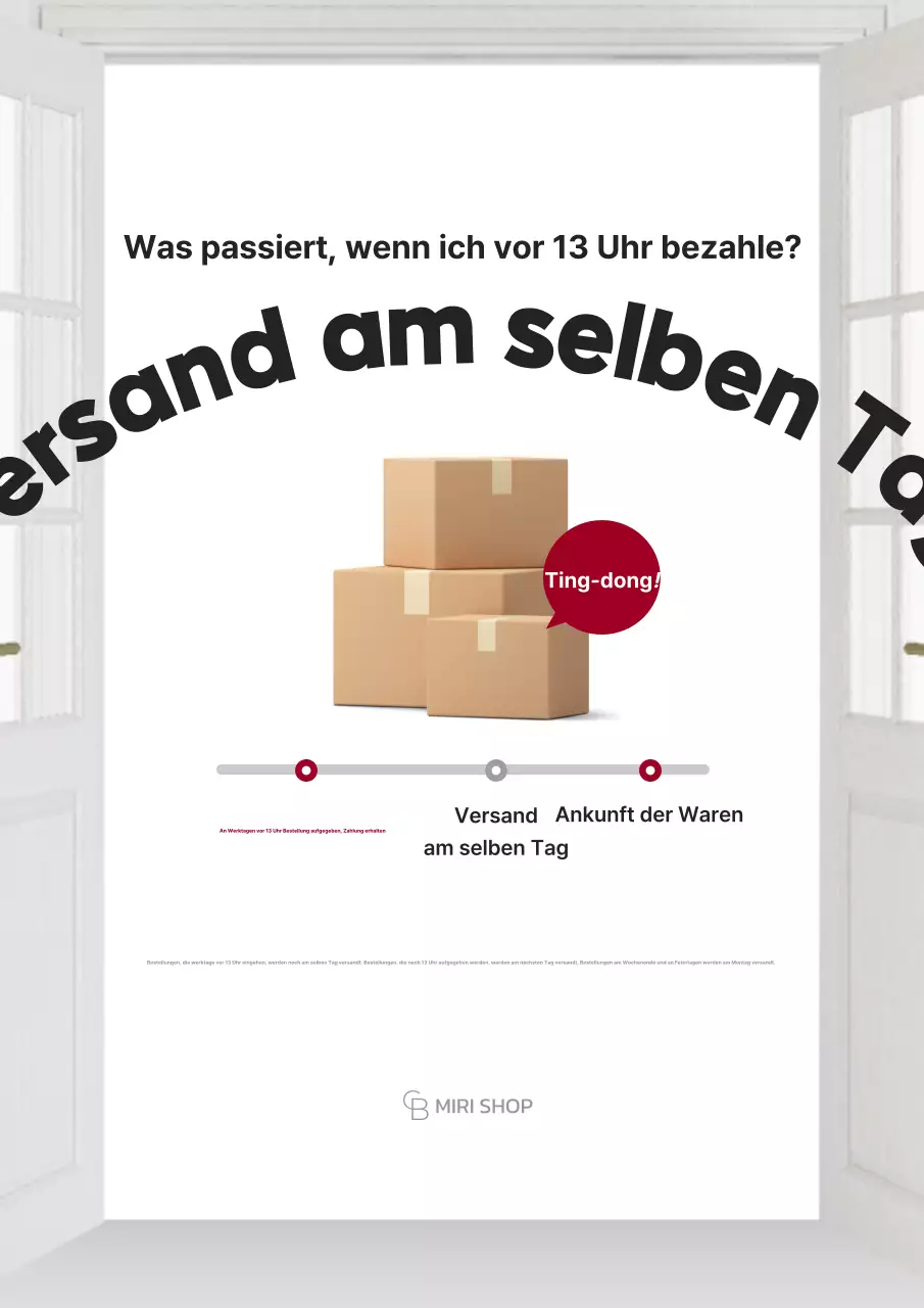 Beige Simple Lieferleitfaden Anzeige