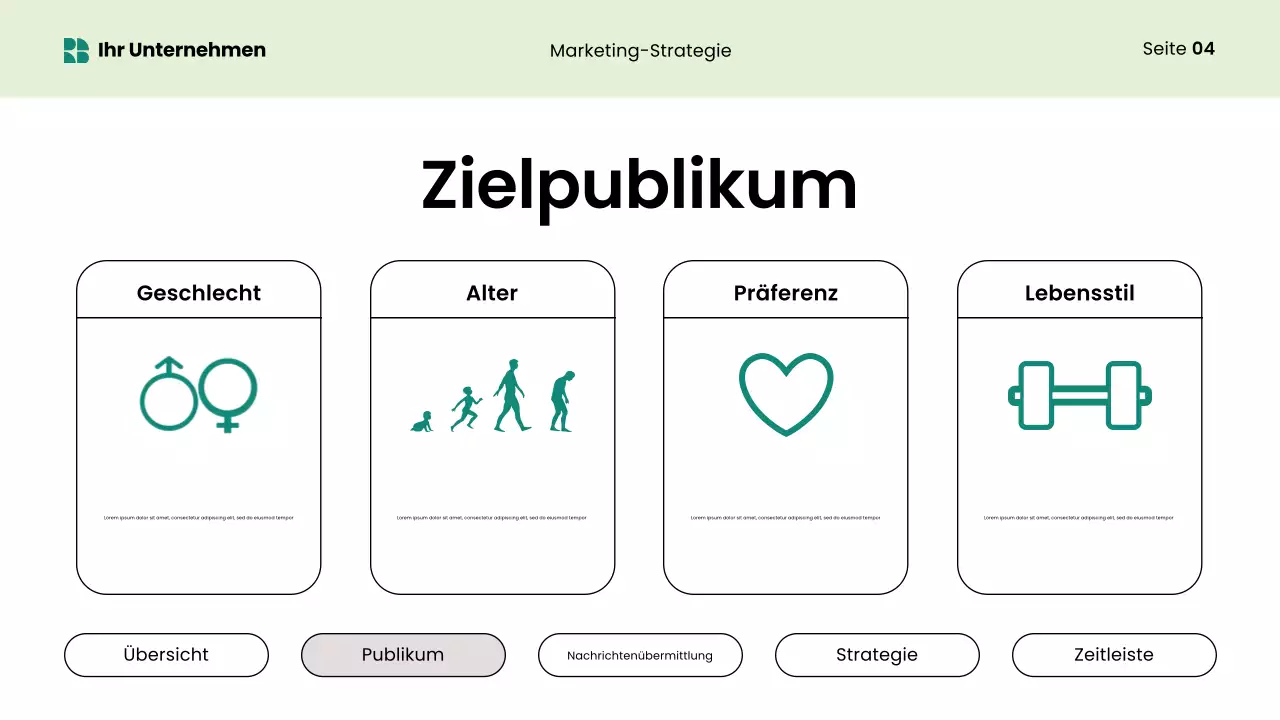 grüne moderne Marketingpräsentation