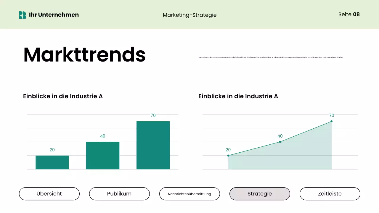 grüne moderne Marketingpräsentation