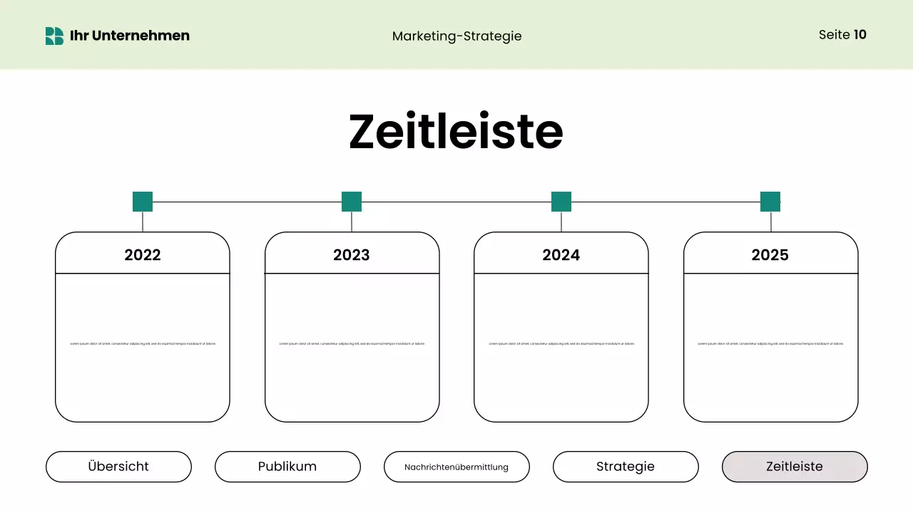 grüne moderne Marketingpräsentation