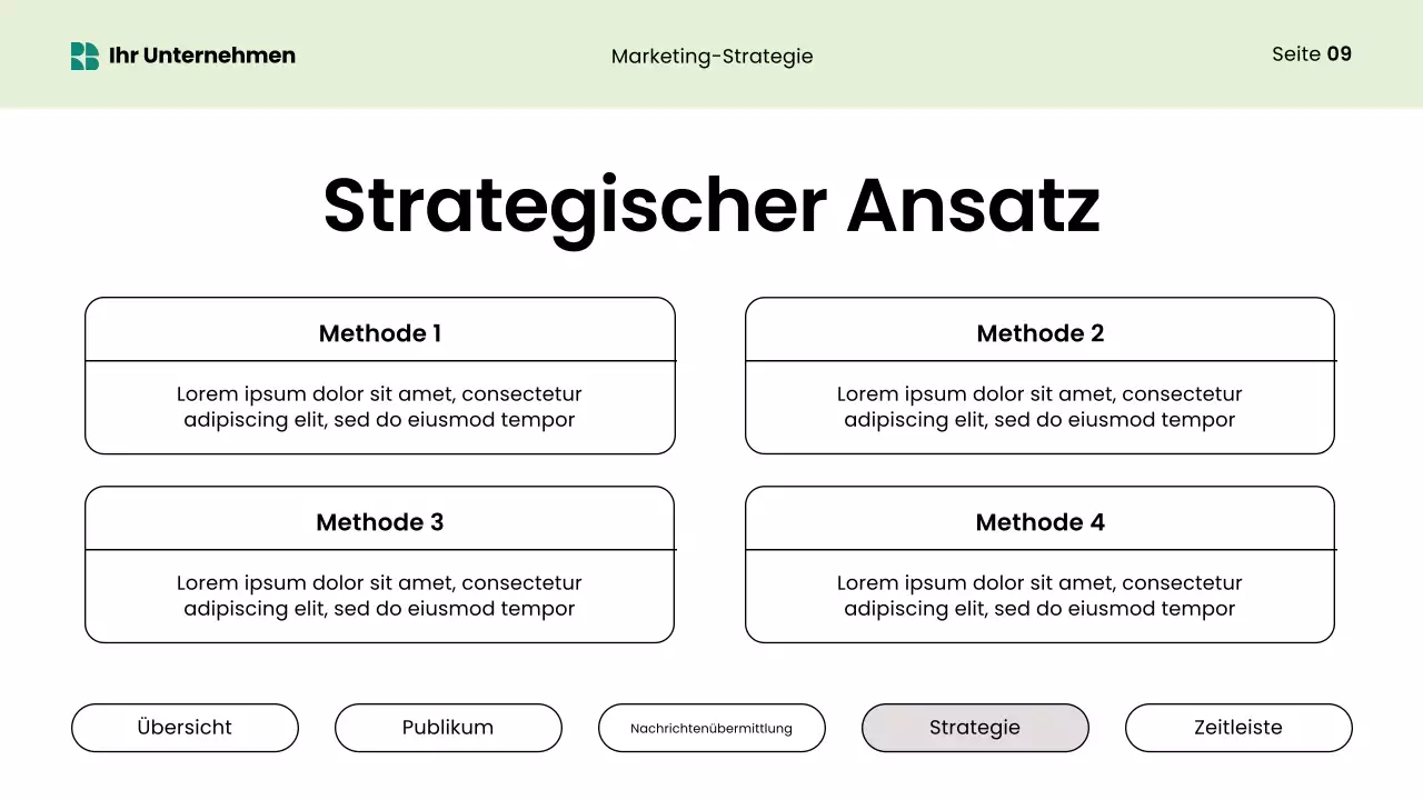 grüne moderne Marketingpräsentation