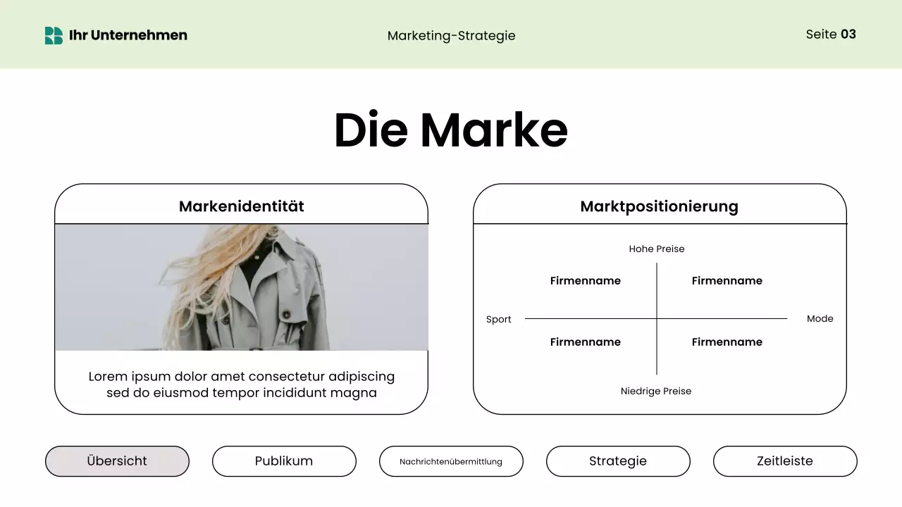 grüne moderne Marketingpräsentation