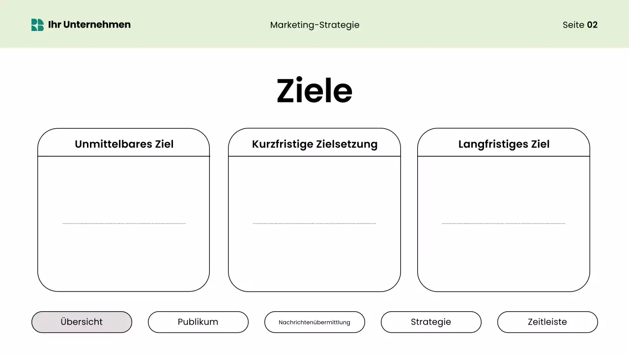 grüne moderne Marketingpräsentation