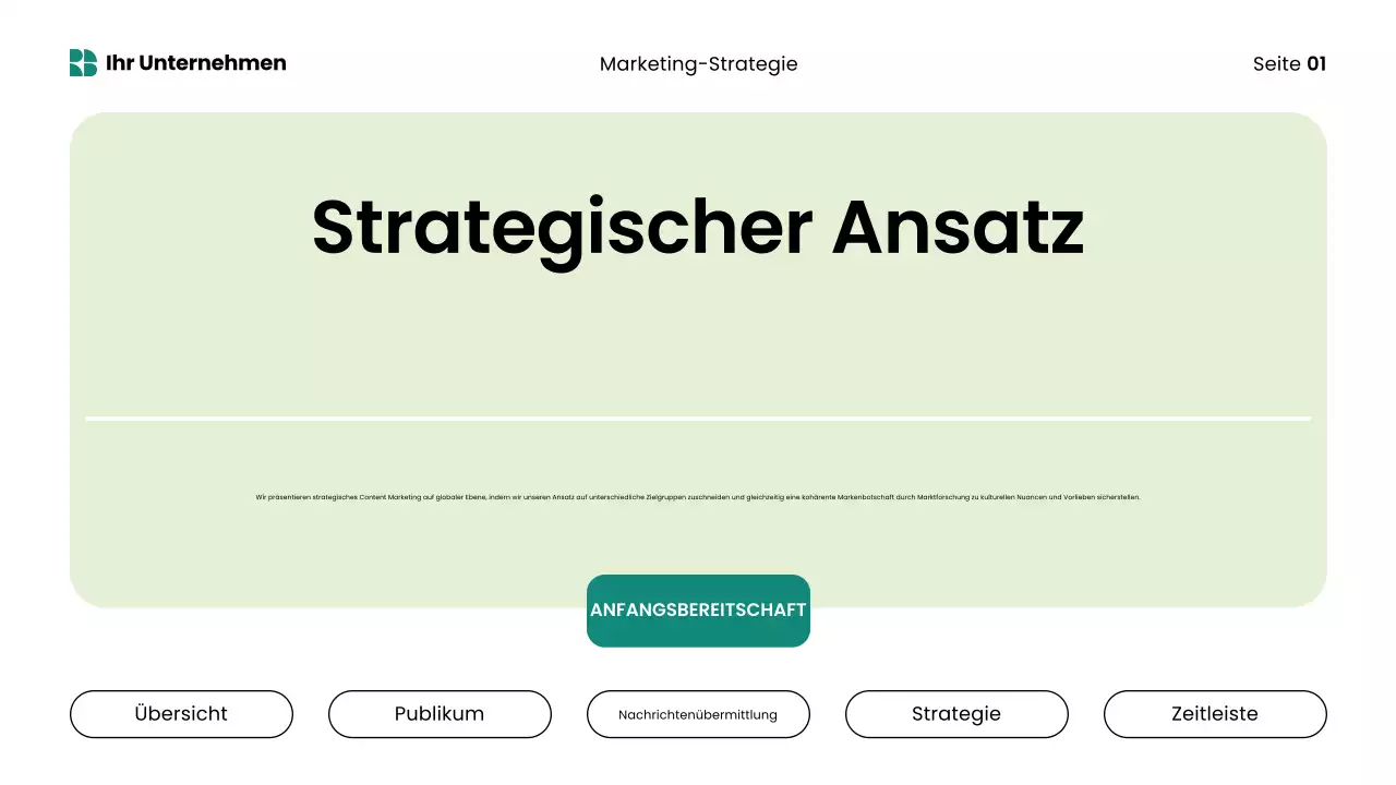 grüne moderne Marketingpräsentation