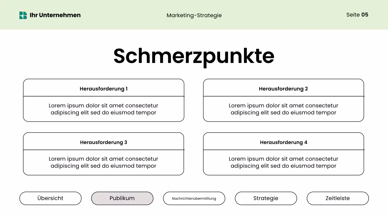 grüne moderne Marketingpräsentation