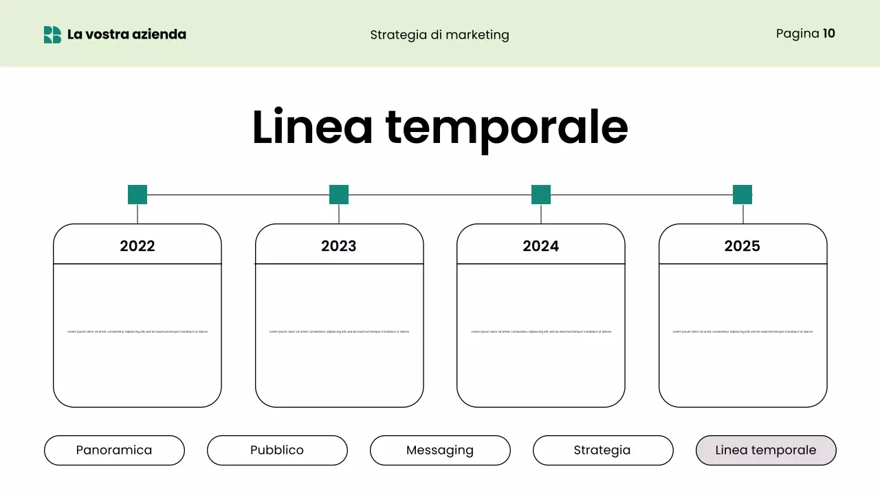presentazione marketing moderno verde