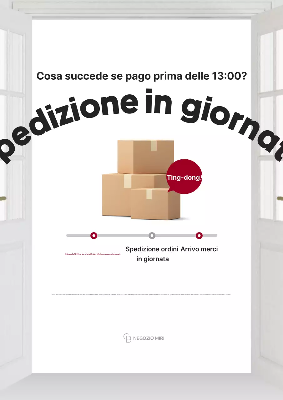 Pubblicità della guida alla consegna semplice Beige