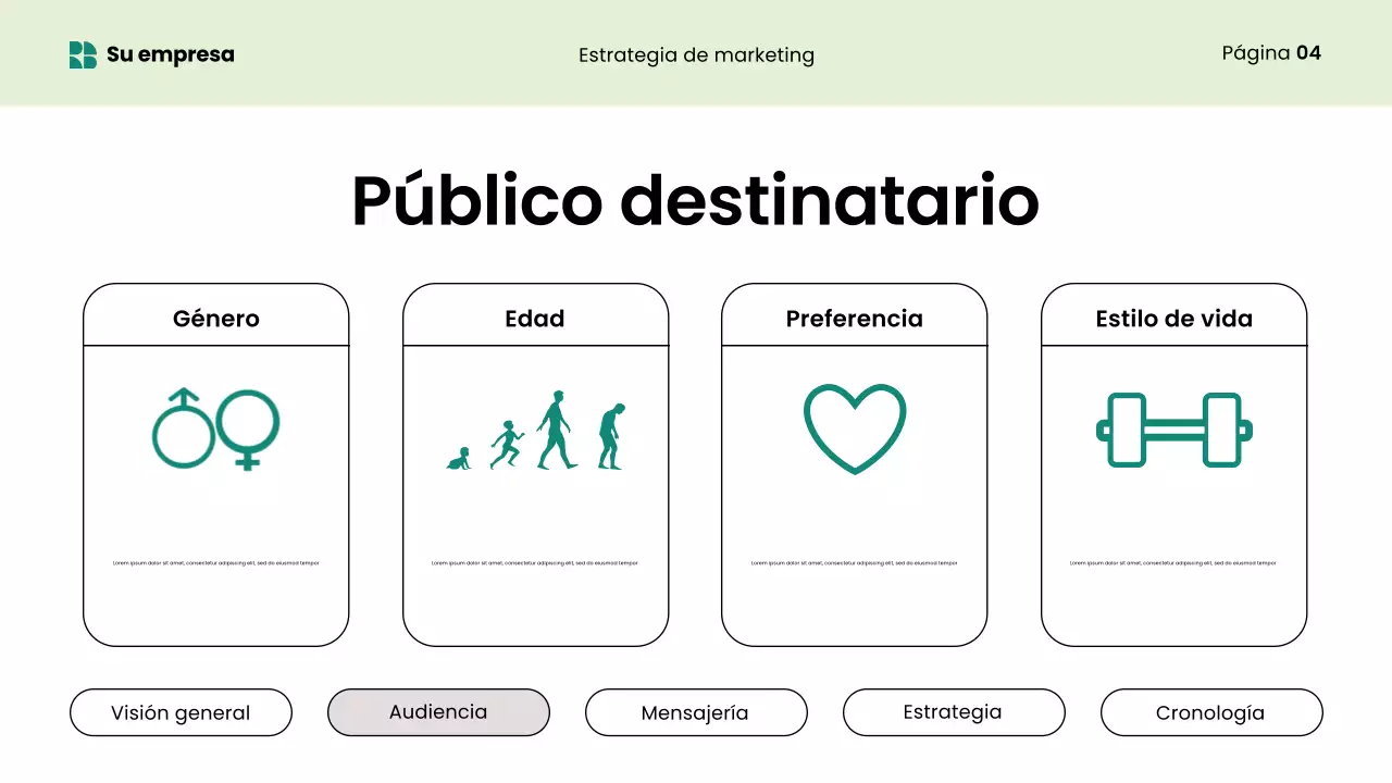 Presentación de marketing moderno y ecológico