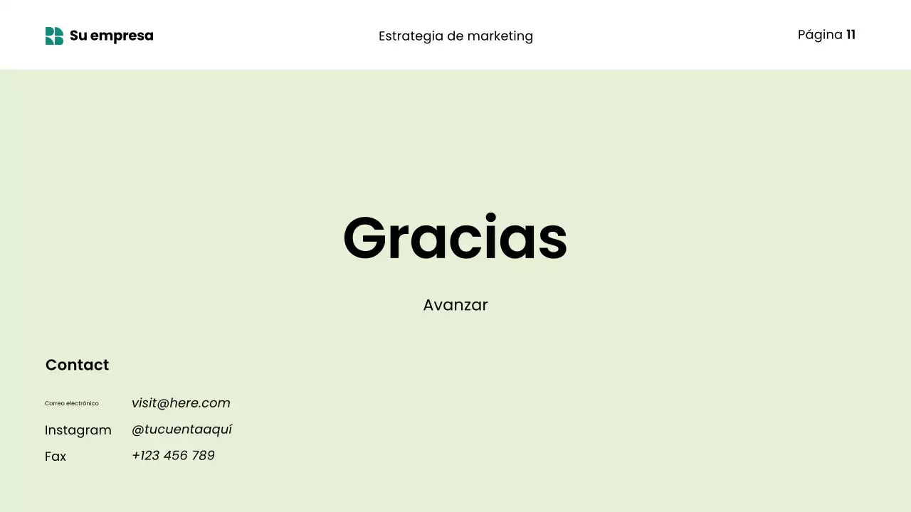 Presentación de marketing moderno y ecológico