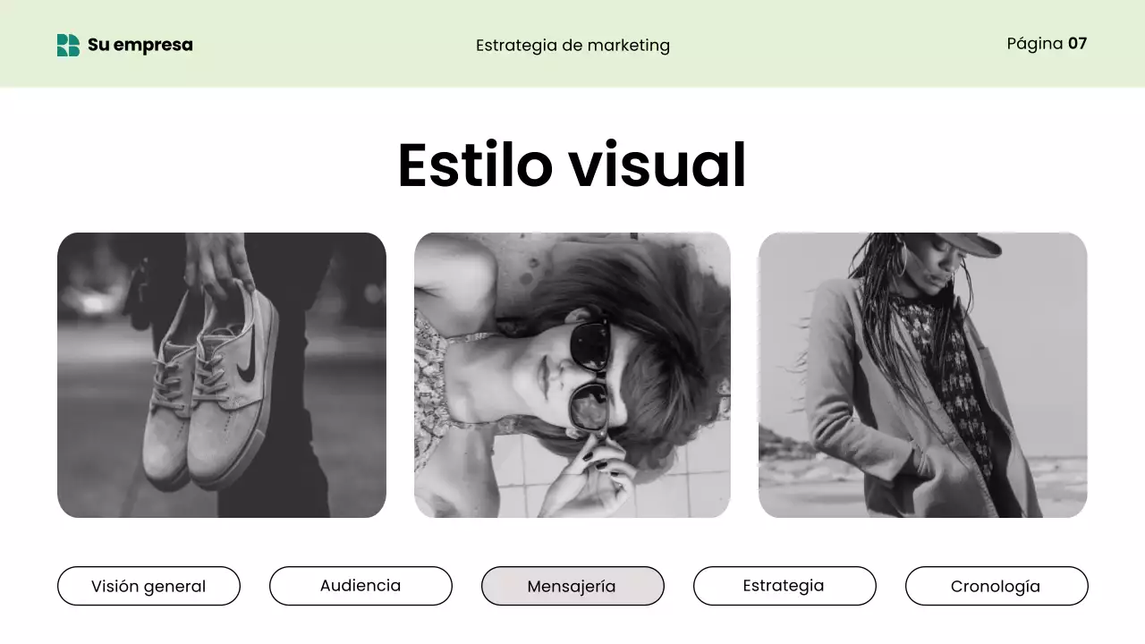 Presentación de marketing moderno y ecológico