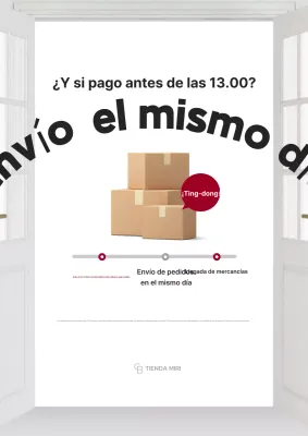 Guía de entrega sencilla en beige