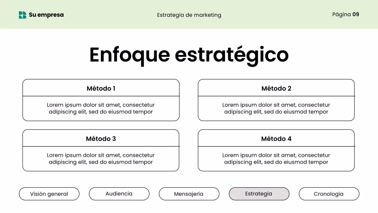 Presentación de marketing moderno y ecológico
