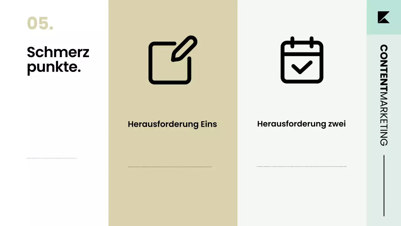 Präsentation der Content-Marketing-Planstrategie im modernen skandinavischen Stil