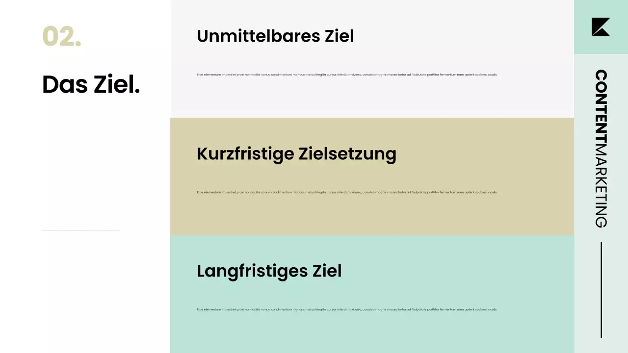 Präsentation der Content-Marketing-Planstrategie im modernen skandinavischen Stil