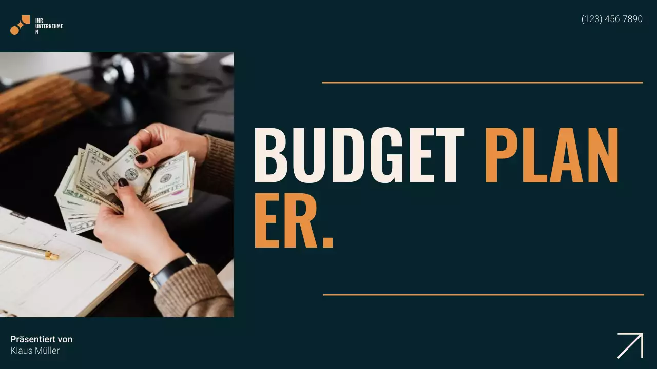 Leitfaden für einen modernen Budgetplaner in Blaugrün