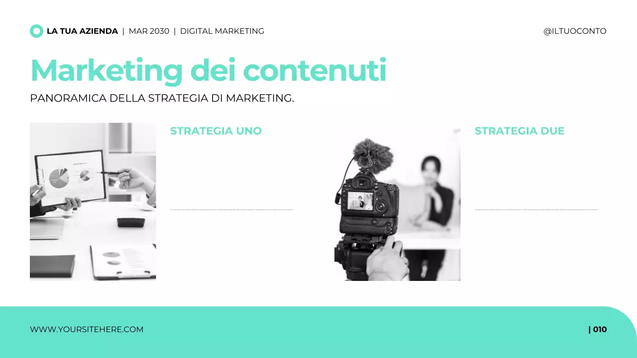 Modello di presentazione dell'agenzia di marketing digitale in stile moderno e pulito