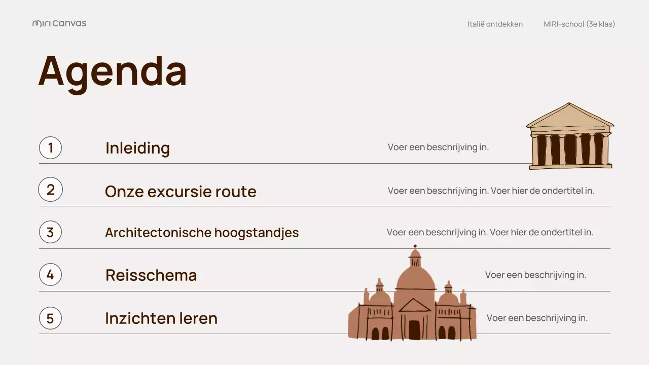 Beige Classic Italië Reisgids Presentatie