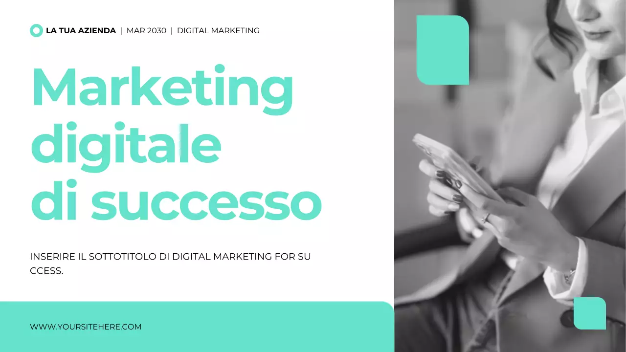 Modello di presentazione dell'agenzia di marketing digitale in stile moderno e pulito