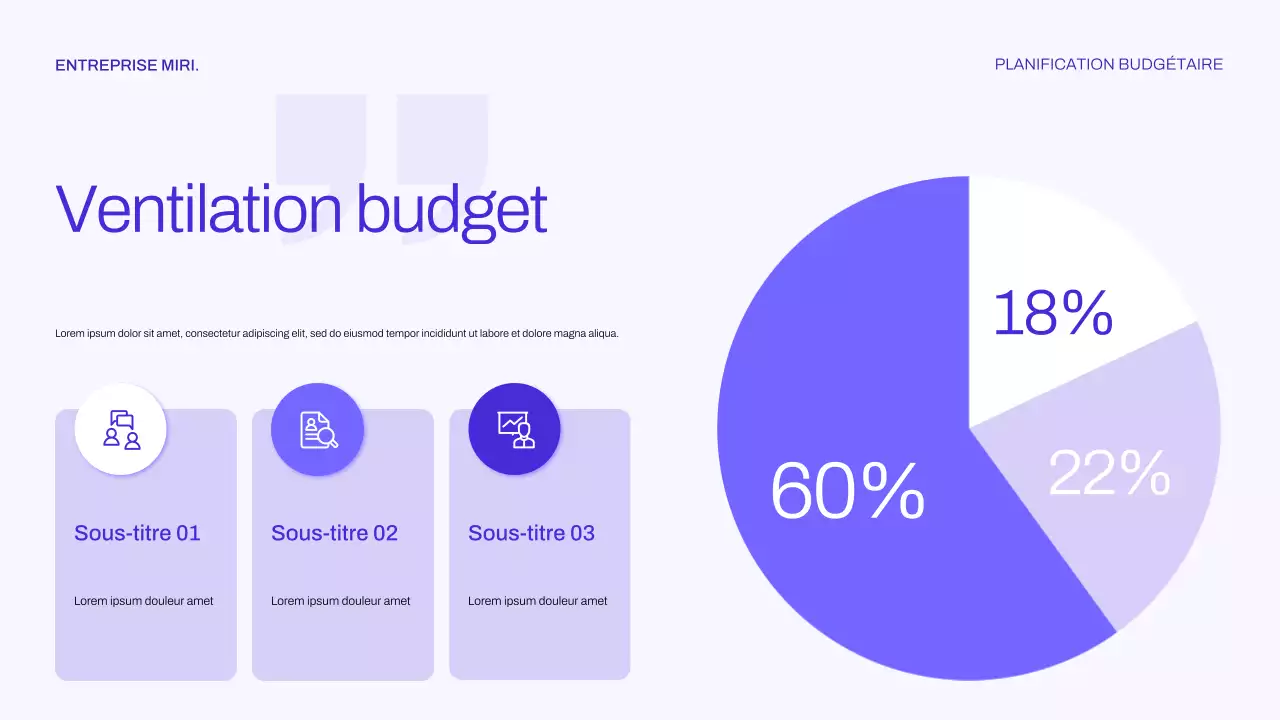 planificateur financier moderne violet