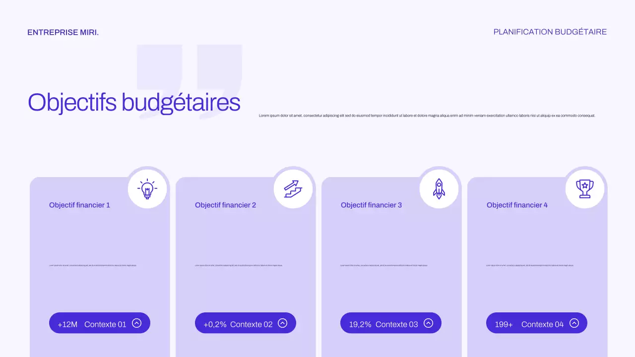 planificateur financier moderne violet