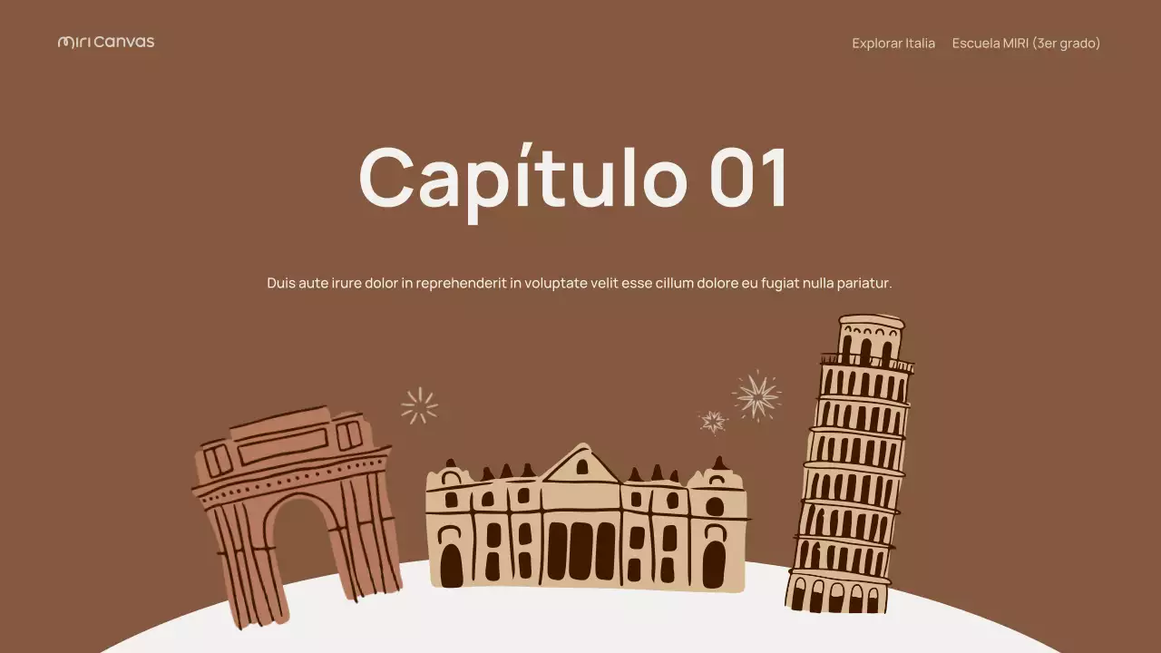 Presentación de la guía de viajes clásica de Italia en beige