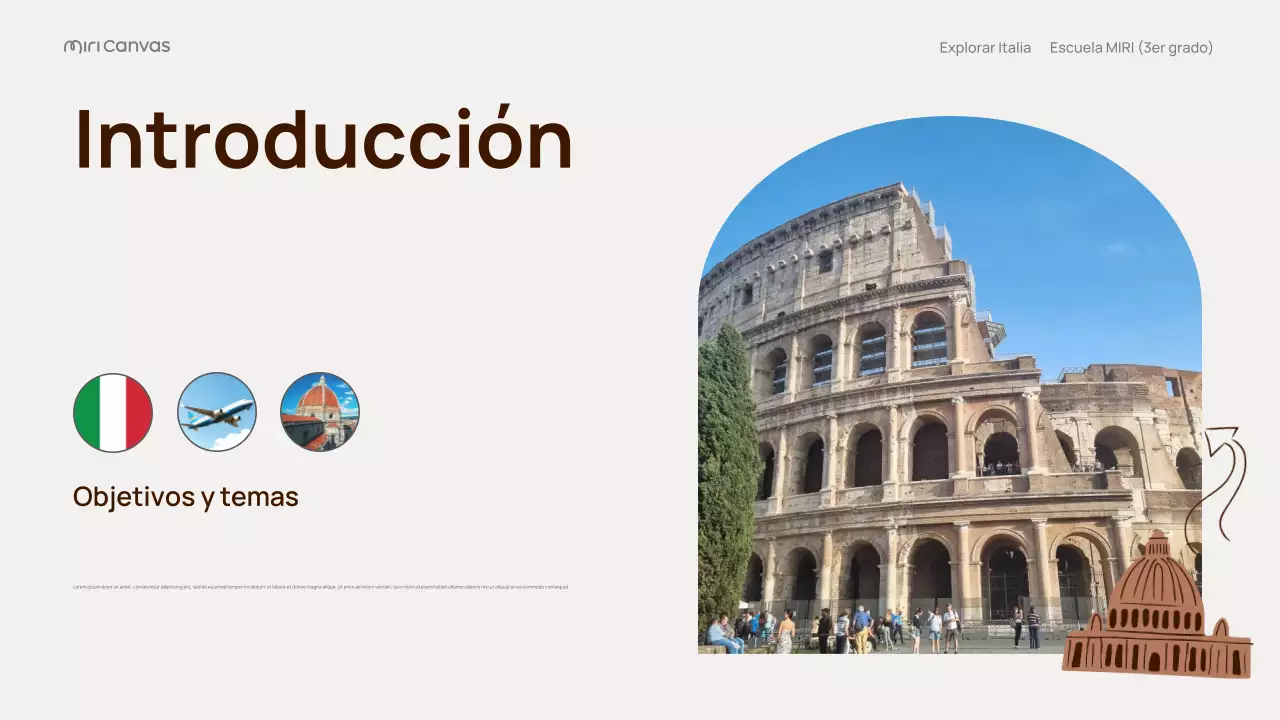 Presentación de la guía de viajes clásica de Italia en beige