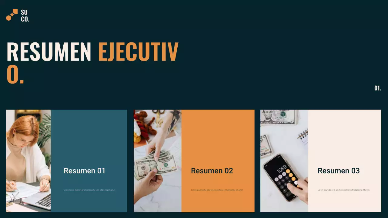 Guía moderna de planificación de presupuesto en verde azulado