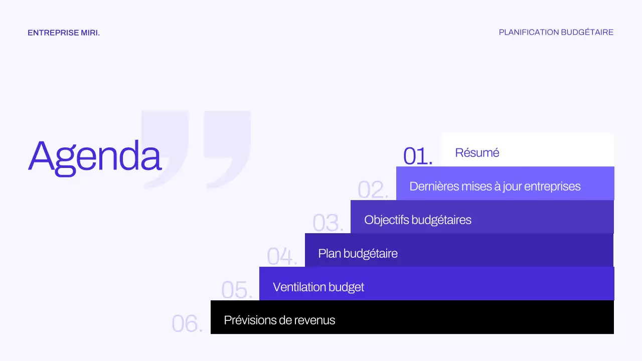 planificateur financier moderne violet