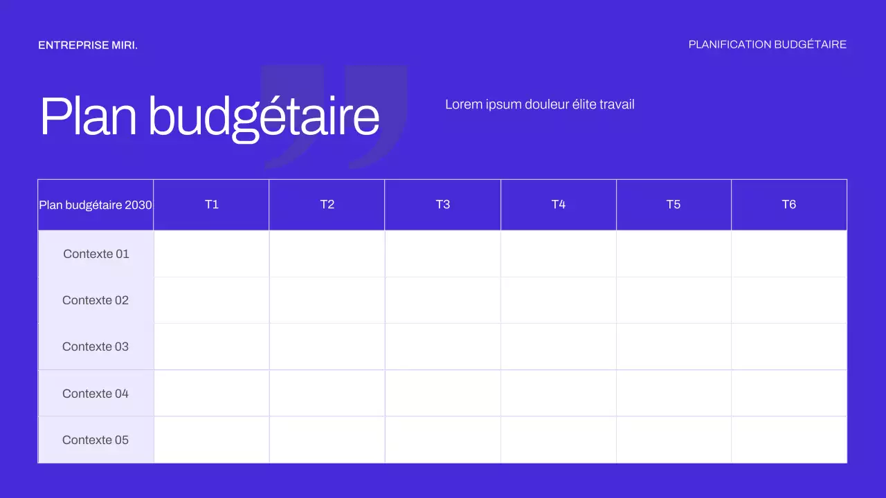 planificateur financier moderne violet