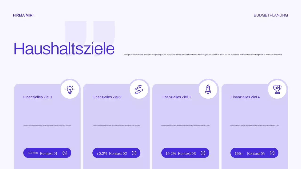lila moderner Finanzplaner