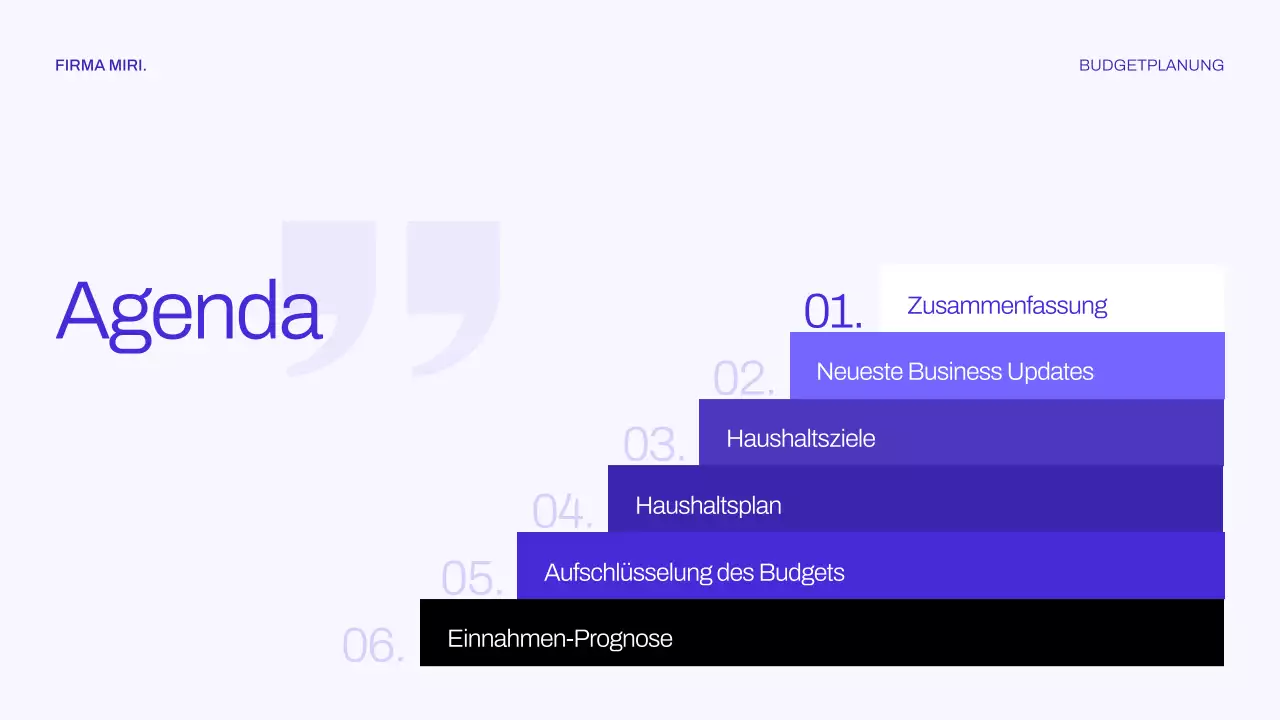 lila moderner Finanzplaner