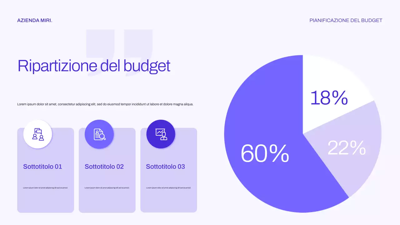 pianificatore finanziario moderno viola