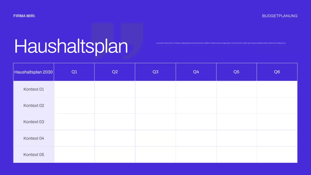 lila moderner Finanzplaner