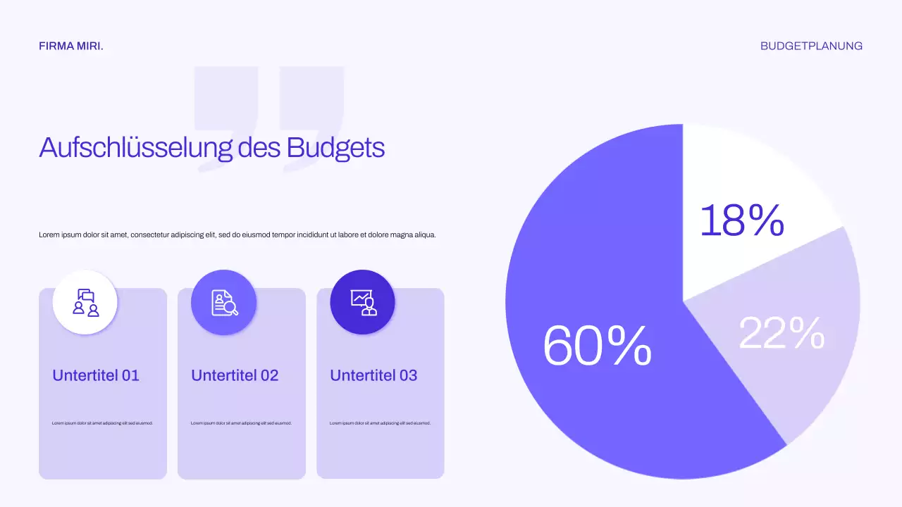 lila moderner Finanzplaner