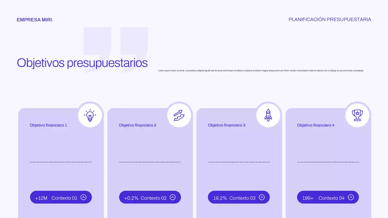 Planificador financiero moderno morado